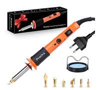 Kit de Pyrogravure Bois, Preciva Stylo de Pyrogravure sur Bois, Kit Gravure Multifonctionnel, Fer à souder Electrique , Outil de Gravure sur Bois/Cuir avec 6 Pointes (Type 1)