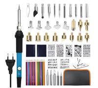 Kit de pyrogravure sur bois de 62 pièces, 60W Fer à souder à température réglable 200-450 ℃, pour Liège,Cuir,Gravure,Sculpture Bois
