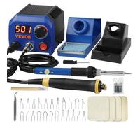 Kit de Pyrogravure sur Bois - VEVOR - Pyrograveur Professionnel 250~700°C 2 Stylos 23 Pointes en Fil 5 Solides