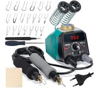 Kit de pyrogravure sur bois - ZOKKO - Double stylo - Affichage numérique - 20 pointes de fil - 2 pièces en bois