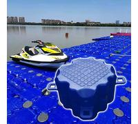 Kit de quai flottant portable robuste pour les loisirs aquatiques et la pêche - Pontons modulaires en plastique pour lacs et rivières (6 pièces, L)