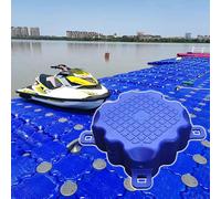 Kit de quai flottant portable robuste pour les loisirs aquatiques et la pêche - Pontons modulaires en plastique pour lacs et rivières (18 pièces, S)