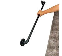 Kit de qualité supérieure avec revêtement en poudre noire - Ensemble complet avec supports de rampe d'escalier en fer inclus 5,2 m pour une utilisation en intérieur élégant et poignées pour plus de