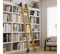 Kit de quincaillerie coulissante pour échelle de bibliothèque roulante de 1 à 7,3 m (3,3 à 24 pi), rail de guidage métallique, sans échelle, système de roulement coulissant pour échelle de b