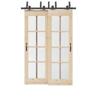Kit de quincaillerie de porte coulissante 152,5 cm acier noir vidaXL