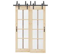 Kit de quincaillerie de porte coulissante 152,5 cm acier noir vidaXL