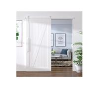 Kit de quincaillerie de porte coulissante 183 cm Acier Blanc