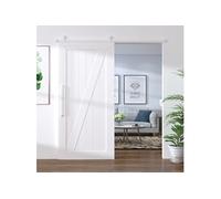 Kit de quincaillerie de porte coulissante 183 cm Acier Blanc