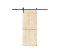 vidaXL Kit de quincaillerie de porte coulissante 183 cm Acier Noir