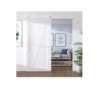 Kit de quincaillerie de porte coulissante 200 cm Acier Blanc 151708