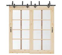 vidaXL Kit de quincaillerie de porte coulissante 152,5 cm acier noir