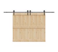 vidaXL Kit de quincaillerie de porte coulissante 366 cm acier noir