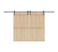 vidaXL Kit de quincaillerie de porte coulissante 366 cm acier noir