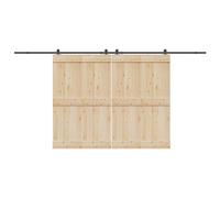 Kit de quincaillerie de porte coulissante 427 cm acier noir vidaXL