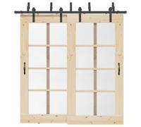Kit de quincaillerie de porte coulissante 427 cm acier noir vidaXL