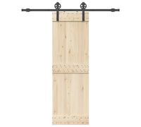 Kit de Quincaillerie de Porte Coulissante Ensemble Bureau Acier Noir vidaXL