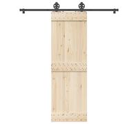 vidaXL Kit de quincaillerie de porte coulissante 200 cm Acier Noir