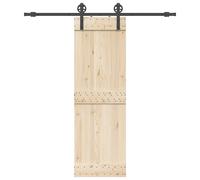 vidaXL Kit de quincaillerie de porte coulissante 200 cm Acier Noir