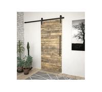 Kit de quincaillerie de porte coulissante SKIEN 200 cm noir