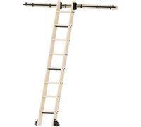 Kit de quincaillerie de Porte de Grange coulissante 100-732 cm, kit d'extension de Rail d'échelle de bibliothèque roulante, système de roulement d'échelle Mobile (sans échelle)(400cm Kit de Piste)