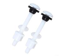 Kit de quincaillerie de toilette blanc avec tampon en caoutchouc pour installation de toilettes, vis de toilette en plastique avec rondelle en caoutchouc, kit de réparation de réservoir de toilette