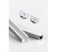 Kit de quincaillerie for porte coulissante à rail unique, 9 mm, programme rouleaux cachés for armoires cuisine, armoire et placard(78.7in)