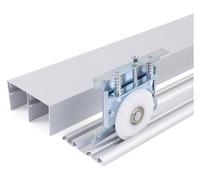 Kit de quincaillerie for porte coulissante avec fermeture et ouverture amorties - Rail en aluminium de qualité commerciale for constructions neuves(220cm/7.22ft)