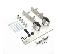 Kit De Quincaillerie For Porte Coulissante, Coulisse En Douceur Et Silence, Rails Grange, Un Excellent Accessoire For Les Granges, Garages Écuries(98.4" Track (Single Door))