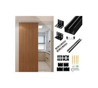 Kit de quincaillerie for porte coulissante motorisée sans rail, rail de porte de grange dissimulé en aluminium for une installation cachée sur des portes en bois/verre(120cm/47in)