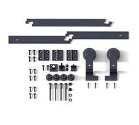 Kit de quincaillerie for porte coulissante pliante double de 6/6,6 pieds, système de quincaillerie for porte coulissante à 2 portes(201CM 6.6FT Rail Kit)