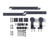 Kit de quincaillerie for porte coulissante pliante double de 6/6,6 pieds, système de quincaillerie for porte coulissante à 2 portes [Kit de quincaillerie uniquement, sans porte](201CM 6.6FT Rail Kit)