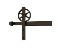 Kit de quincaillerie for porte de grange coulissante à grande roue de 1,5 à 2 m (5 à 6,6 pi) avec guide au sol réglable.(Big Wheel Anchor,5FT(152CM))