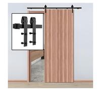 Kit De Quincaillerie For Porte De Grange Coulissante,rails Combinés En Acier Au Carbone,kit De Roulement De Porte Simple,for Placard De Garage,salle Bain(90.5" Track (Single Door))