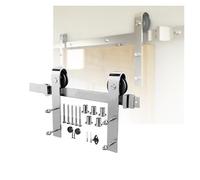 Kit De Quincaillerie For Porte De Grange, Rail De Porte Coulissante Silencieuse En Acier Inoxydable, Kit De Roulement For Porte Simple, Charge 150 Kg(96.1" Track (Single Door))