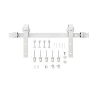 Kit De Quincaillerie For Porte De Grange,rails De Porte Coulissante En Acier Au Carbone,kit Roulement Porte Simple,for Armoire Garage,salle Bain(67" Track (Single Door))