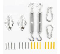 Kit de quincaillerie for Voile d'ombrage, 22 pièces de 5 mm, en Acier Inoxydable 304, tendeur, œillet, Mousqueton, Crochet, vis, Argent