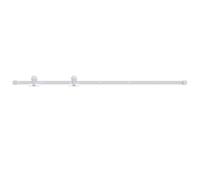 Kit de quincaillerie porte coulissante 183 cm acier blanc avec rails, rouleaux, butées et guide au sol pour rénovation intérieur et montage sécurisé