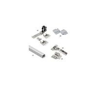 - Kit de quincaillerie pour 2 portes coulissantes pliantes et armoire à fermeture souple Twofold