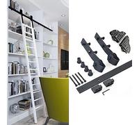 Kit de quincaillerie pour échelle coulissante - Accessoires de quincaillerie pour Rail d'échelle coulissante pour bibliothèque roulante, Rail de Suspension pour Porte de Grange Cou