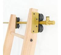 Kit de quincaillerie pour échelle coulissante mobile de bibliothèque - Accessoires de quincaillerie pour porte coulissante de grange, kit de rail pour échelle mobile de bibliothèque, rail de