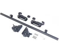 Kit de quincaillerie pour échelle de bibliothèque coulissante - Rail télescopique de 2,4 m avec butée supérieure et inférieure, roulettes de Frein pour Un coulissement en Douceur, Parfait po