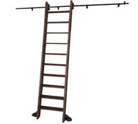 Kit de quincaillerie pour échelle roulante mobile avec frein, rails coulissants lisses, longueur réglable pour un accès facile à la bibliothèque