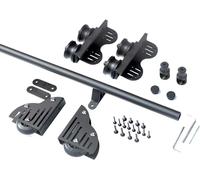 Kit de quincaillerie pour échelles coulissantes - Rail rond avec accessoires d'extension, idéal pour la maison, l'intérieur et les loft