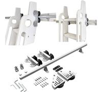 Kit de quincaillerie pour échelles coulissantes - Rail rond avec accessoires d'extension, idéal pour la maison, l'intérieur et les loft