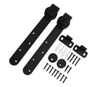 Kit de quincaillerie pour mini porte coulissante avec rouleaux silencieux et rail en acier noir robuste pour portes d'armoire ou de placard, facile