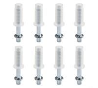 Kit de quincaillerie pour porte à deux volets, 8 pièces de pivot supérieur pour portes de placard jusqu'à 4,5 cm d'épaisseur, pièces de réparation à deux volets en acier et nylon avec mécanisme à