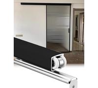 Kit de Quincaillerie Pour Porte Coulissante À Suspension Supérieure, Pour Porte de Grange, Porte de Placard Pliante/Black/4Ft/1.2M