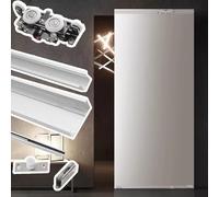 Kit de quincaillerie pour porte coulissante cachée, système de porte de poche à fermeture douce, idéal pour une installation sans rail, s'adapte aux largeurs de porte standard