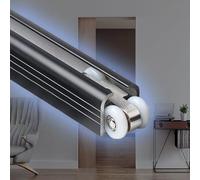 Kit de quincaillerie pour porte coulissante double volet - Rouleaux de poulie lisses pour portes de placard, rail en aluminium durable