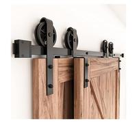Kit de quincaillerie pour porte coulissante en bois de style antique, glissières de placard montées sur le dessus pour un fonctionnement fluide, idéal pour une installation à double porte